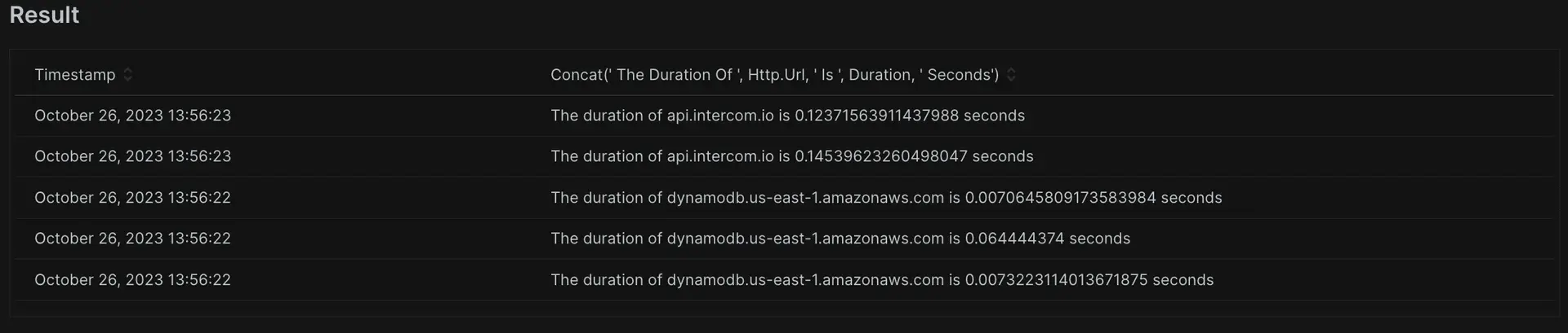 Concatenation A screenshot showing the concatenation functionality